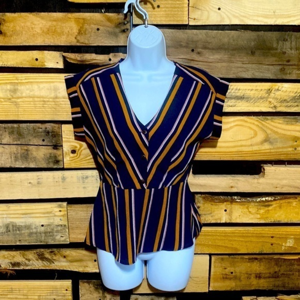 Monteau Los Angeles Striped‎ Top Small